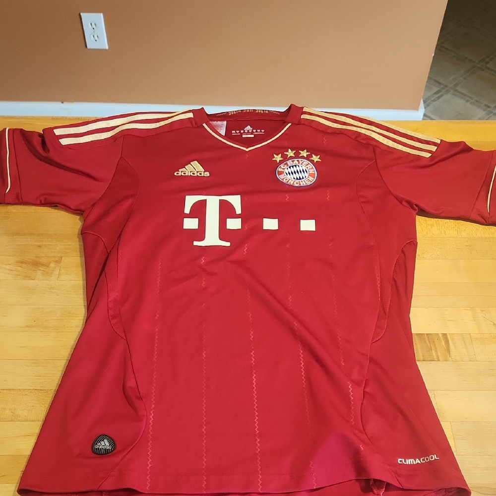 Adidas Red Bayern Munich Soccer Jersey